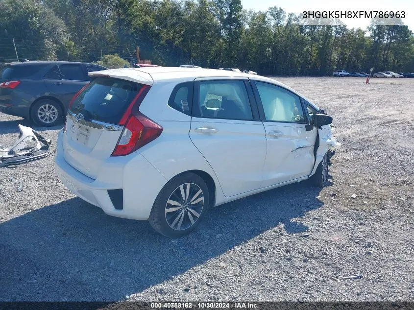 2015 Honda Fit Ex/Ex-L VIN: 3HGGK5H8XFM786963 Lot: 40753162