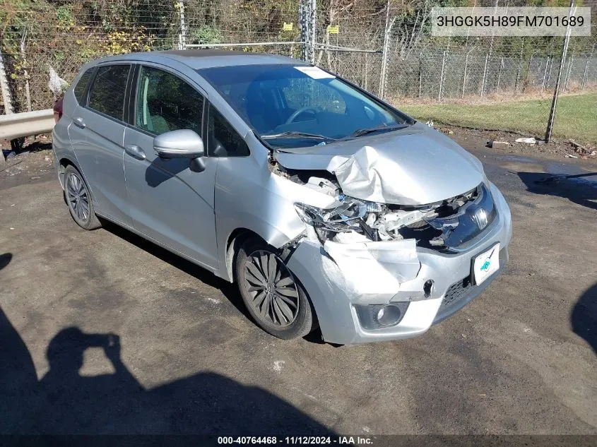 2015 Honda Fit Ex/Ex-L VIN: 3HGGK5H89FM701689 Lot: 40764468