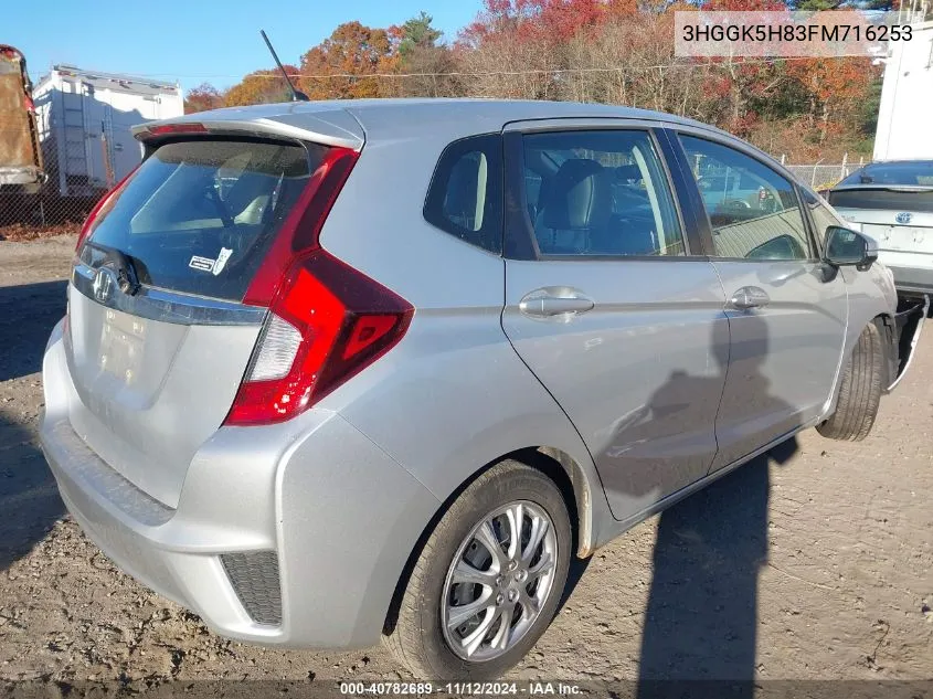 2015 Honda Fit Ex/Ex-L VIN: 3HGGK5H83FM716253 Lot: 40782689