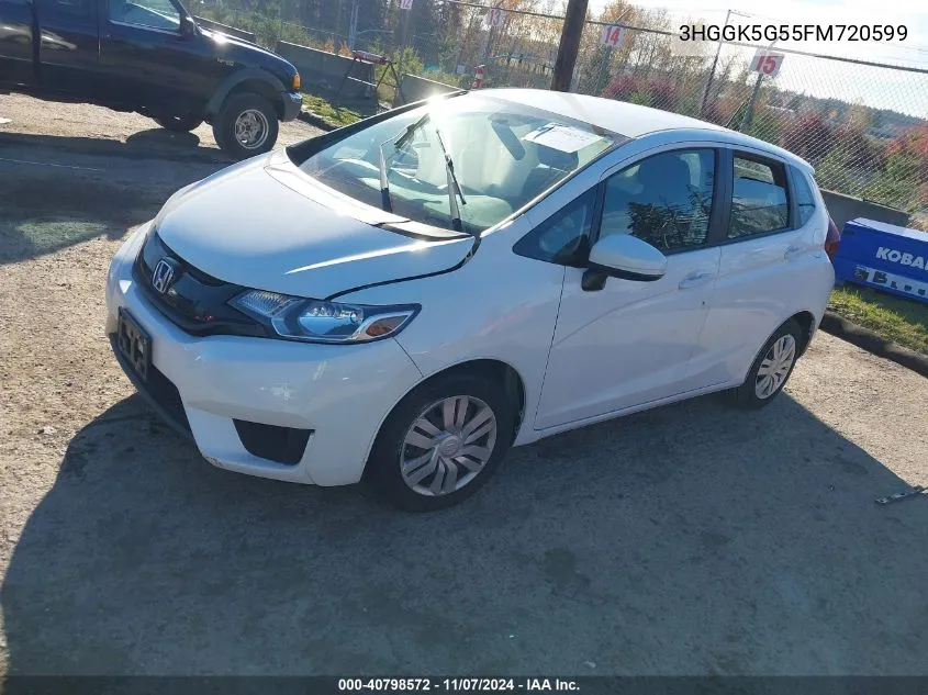 2015 Honda Fit Lx VIN: 3HGGK5G55FM720599 Lot: 40798572