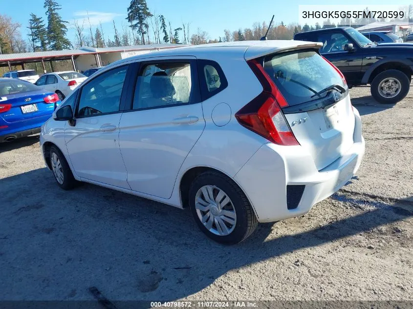 2015 Honda Fit Lx VIN: 3HGGK5G55FM720599 Lot: 40798572