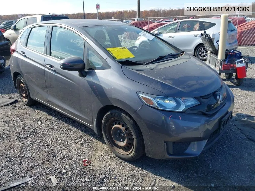 2015 Honda Fit Lx VIN: 3HGGK5H58FM714309 Lot: 40804313