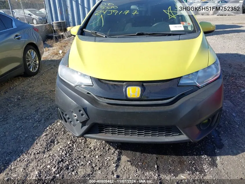 2015 Honda Fit Lx VIN: 3HGGK5H51FM752352 Lot: 40805482