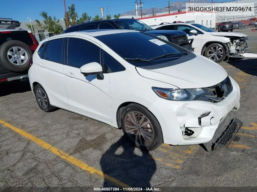 2015 Honda Fit Ex/Ex-L VIN: 3HGGK5H83FM709674 Lot: 40807394