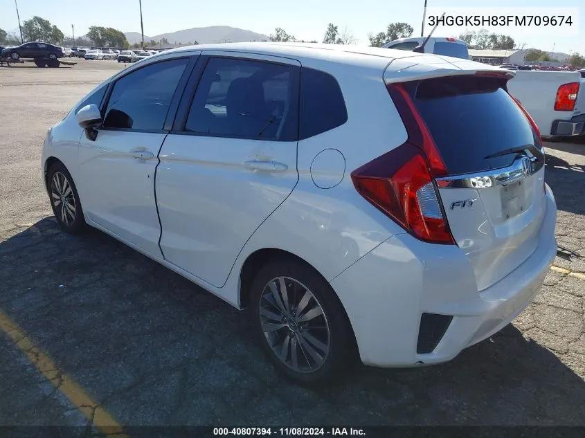 2015 Honda Fit Ex/Ex-L VIN: 3HGGK5H83FM709674 Lot: 40807394