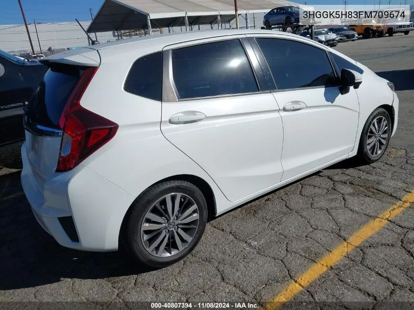 2015 Honda Fit Ex/Ex-L VIN: 3HGGK5H83FM709674 Lot: 40807394