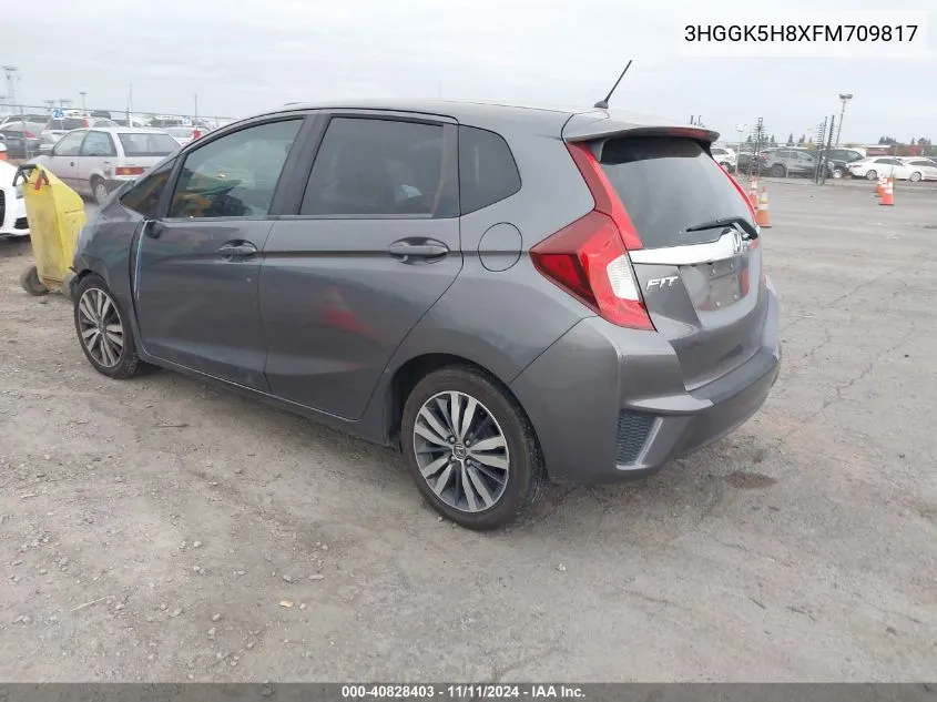 2015 Honda Fit Ex/Ex-L VIN: 3HGGK5H8XFM709817 Lot: 40828403