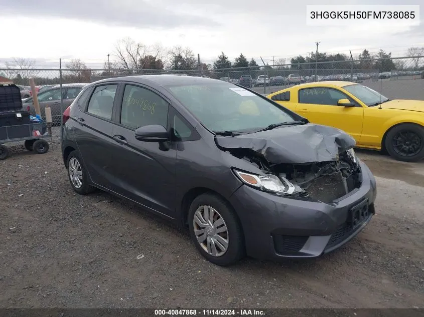 2015 Honda Fit Lx VIN: 3HGGK5H50FM738085 Lot: 40847868