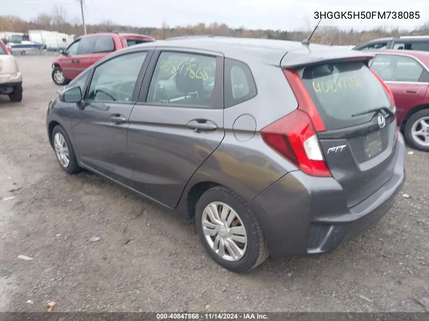 2015 Honda Fit Lx VIN: 3HGGK5H50FM738085 Lot: 40847868