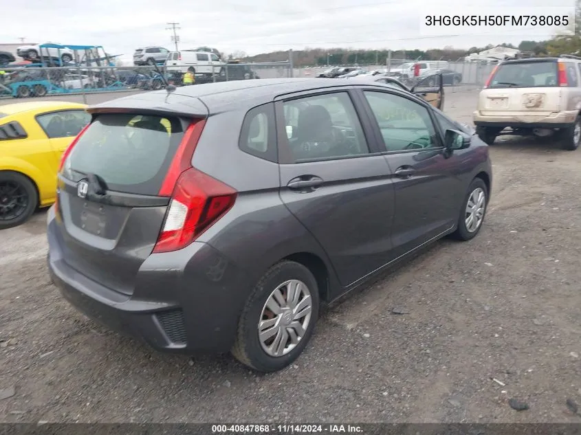 2015 Honda Fit Lx VIN: 3HGGK5H50FM738085 Lot: 40847868