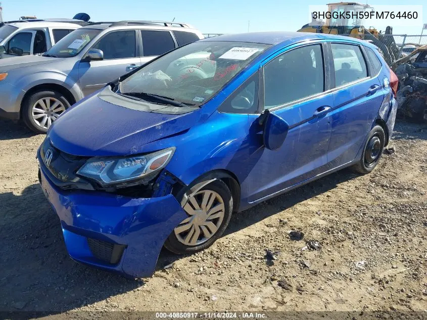 2015 Honda Fit Lx VIN: 3HGGK5H59FM764460 Lot: 40850917