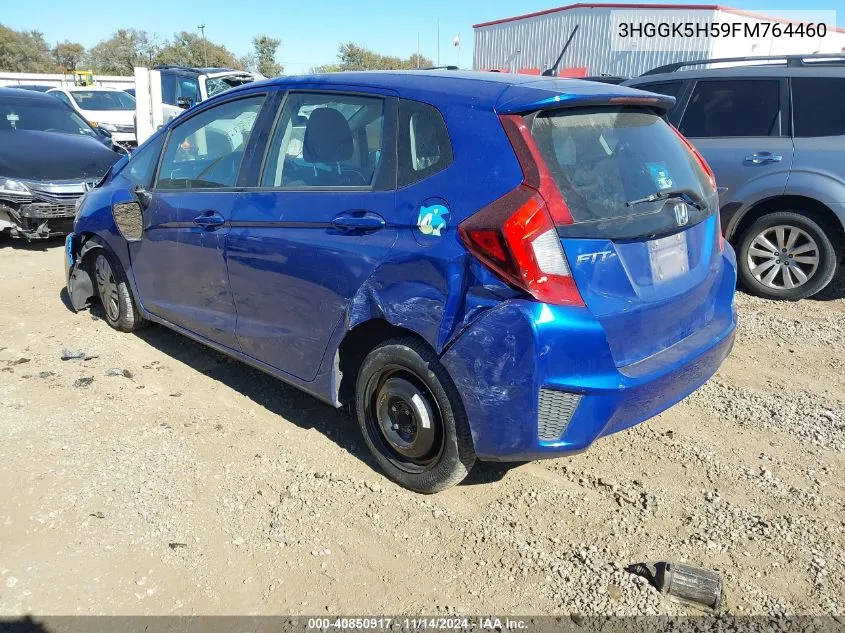 2015 Honda Fit Lx VIN: 3HGGK5H59FM764460 Lot: 40850917