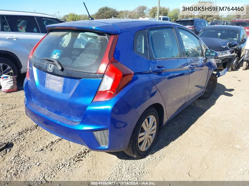 2015 Honda Fit Lx VIN: 3HGGK5H59FM764460 Lot: 40850917