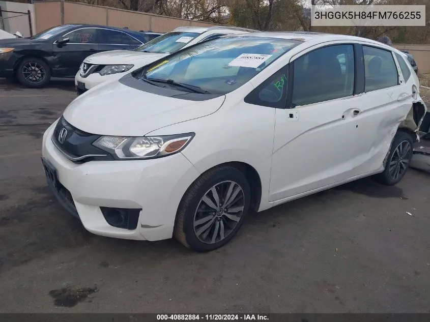 2015 Honda Fit Ex/Ex-L VIN: 3HGGK5H84FM766255 Lot: 40882884