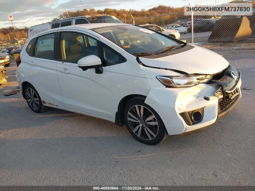 2015 Honda Fit Ex/Ex-L VIN: 3HGGK5H8XFM737830 Lot: 40893664