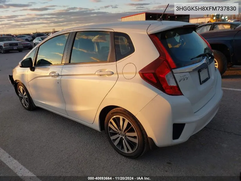 2015 Honda Fit Ex/Ex-L VIN: 3HGGK5H8XFM737830 Lot: 40893664