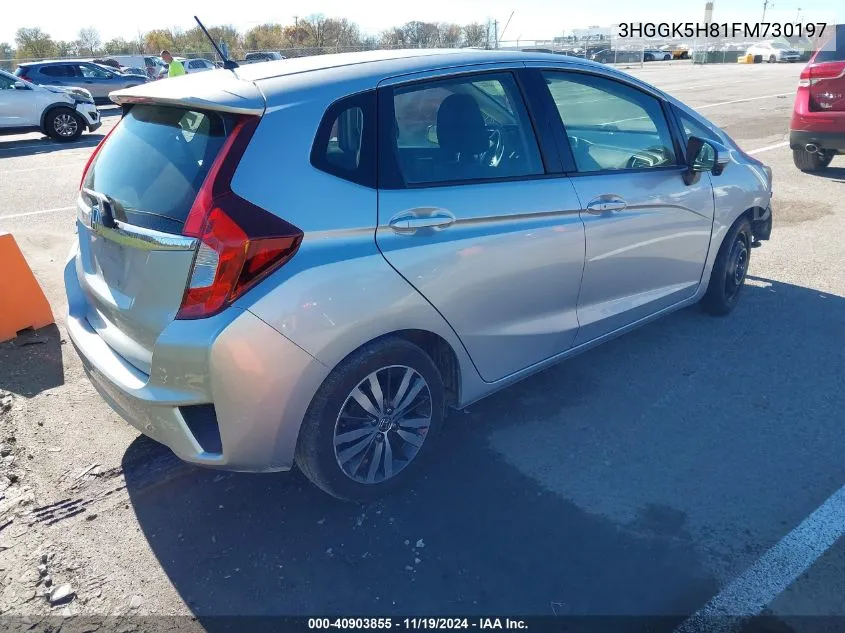 2015 Honda Fit Ex/Ex-L VIN: 3HGGK5H81FM730197 Lot: 40903855