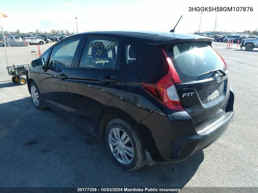 3HGGK5H58GM107876 2016 Honda Fit Lx