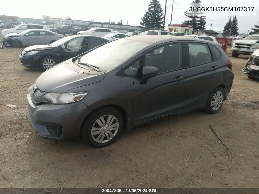 2016 Honda Fit Lx VIN: 3HGGK5H55GM107317 Lot: 30047396