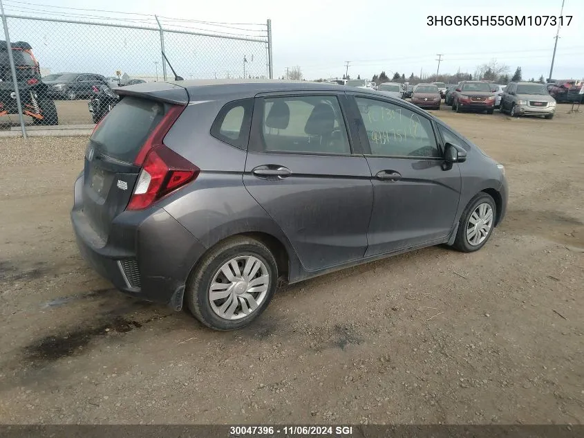 2016 Honda Fit Lx VIN: 3HGGK5H55GM107317 Lot: 30047396