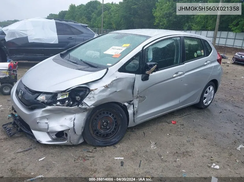 JHMGK5H56GX021358 2016 Honda Fit Lx