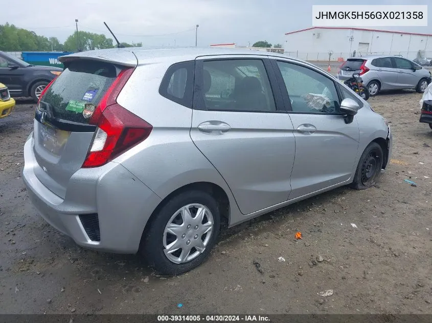 JHMGK5H56GX021358 2016 Honda Fit Lx