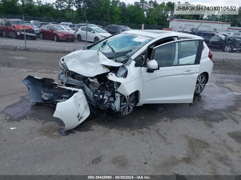 JHMGK5H74GX010652 2016 Honda Fit Ex