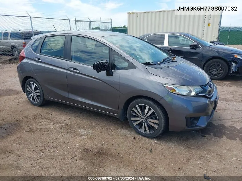 2016 Honda Fit Ex VIN: JHMGK5H77GS007032 Lot: 39768702