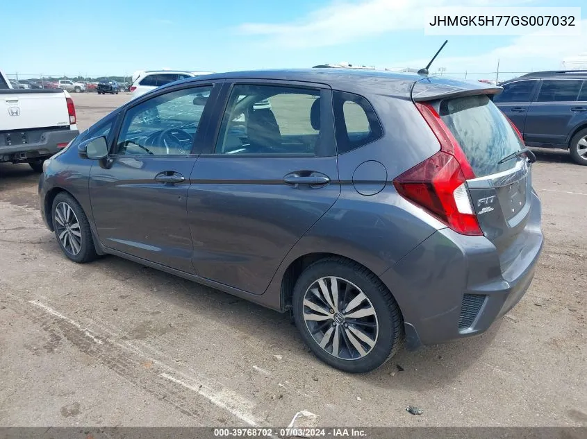 2016 Honda Fit Ex VIN: JHMGK5H77GS007032 Lot: 39768702