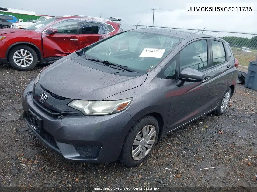 JHMGK5H5XGS011736 2016 Honda Fit Lx