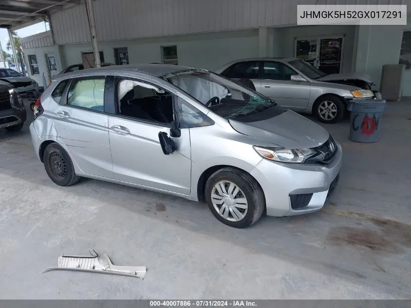 JHMGK5H52GX017291 2016 Honda Fit Lx