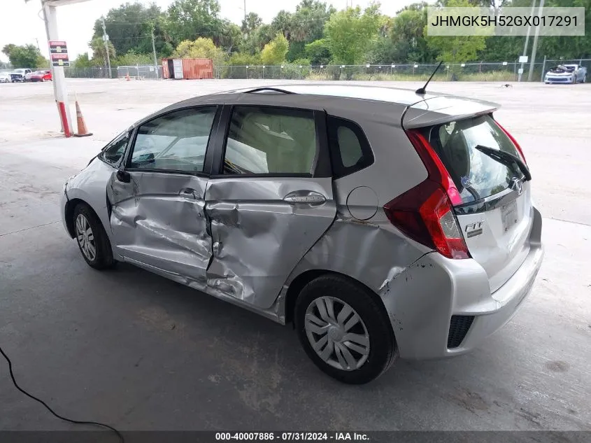 JHMGK5H52GX017291 2016 Honda Fit Lx