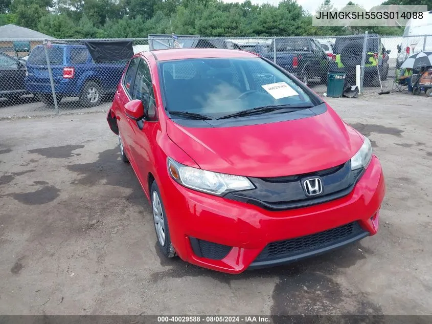 2016 Honda Fit Lx VIN: JHMGK5H55GS014088 Lot: 40029588