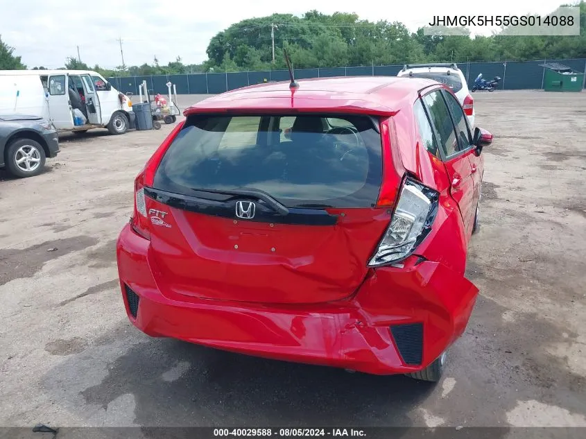 2016 Honda Fit Lx VIN: JHMGK5H55GS014088 Lot: 40029588