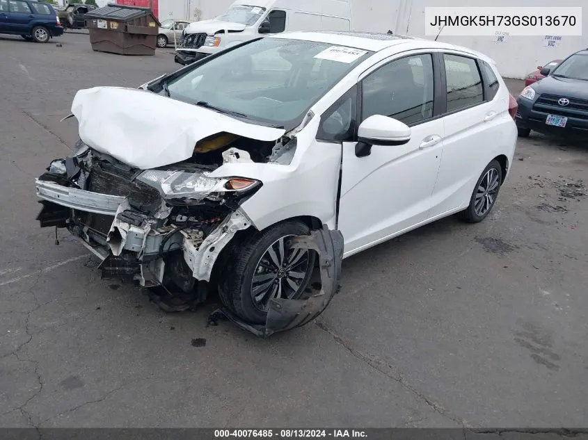 JHMGK5H73GS013670 2016 Honda Fit Ex