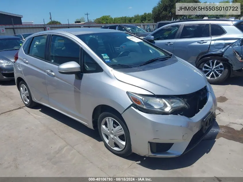 JHMGK5H55GS010722 2016 Honda Fit Lx