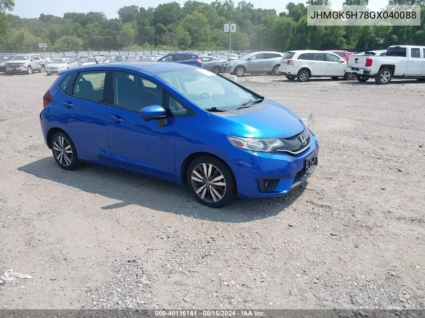 JHMGK5H78GX040088 2016 Honda Fit Ex