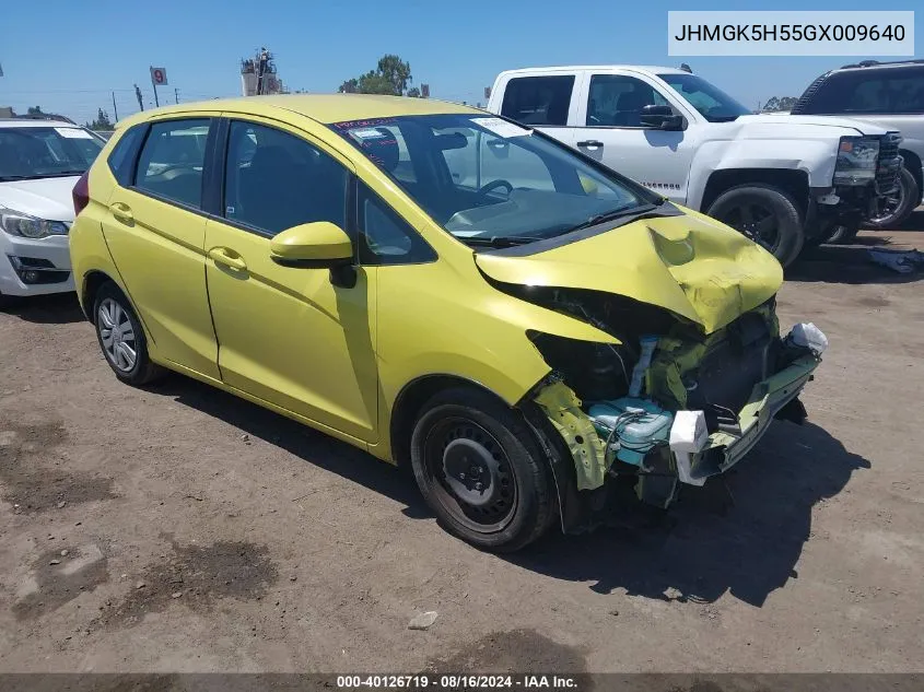 2016 Honda Fit Lx VIN: JHMGK5H55GX009640 Lot: 40126719