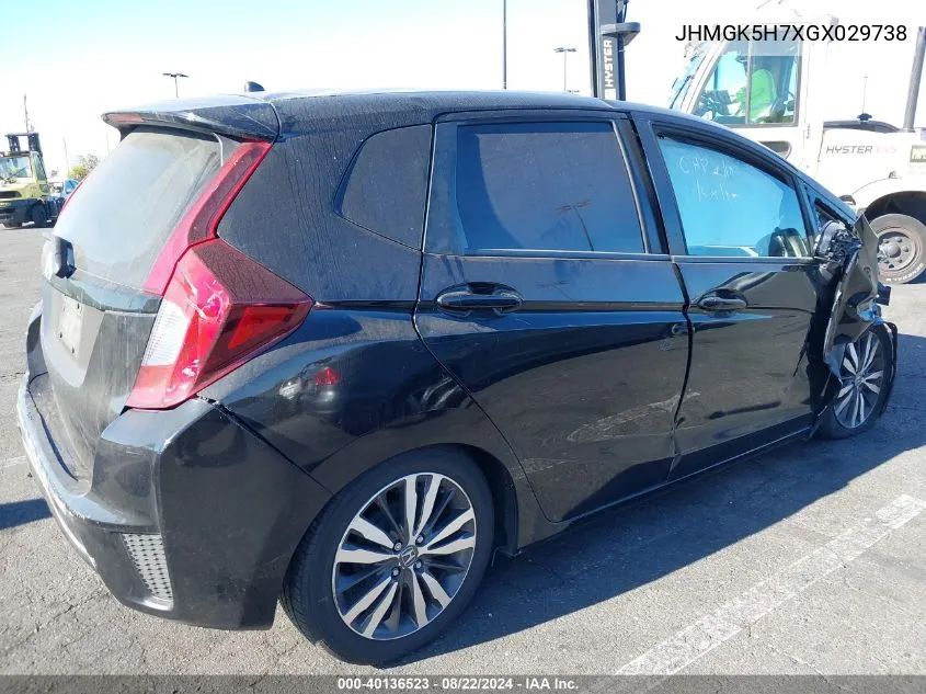 JHMGK5H7XGX029738 2016 Honda Fit Ex