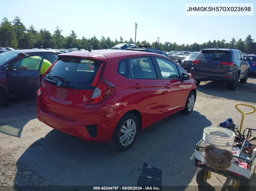 JHMGK5H57GX023698 2016 Honda Fit Lx