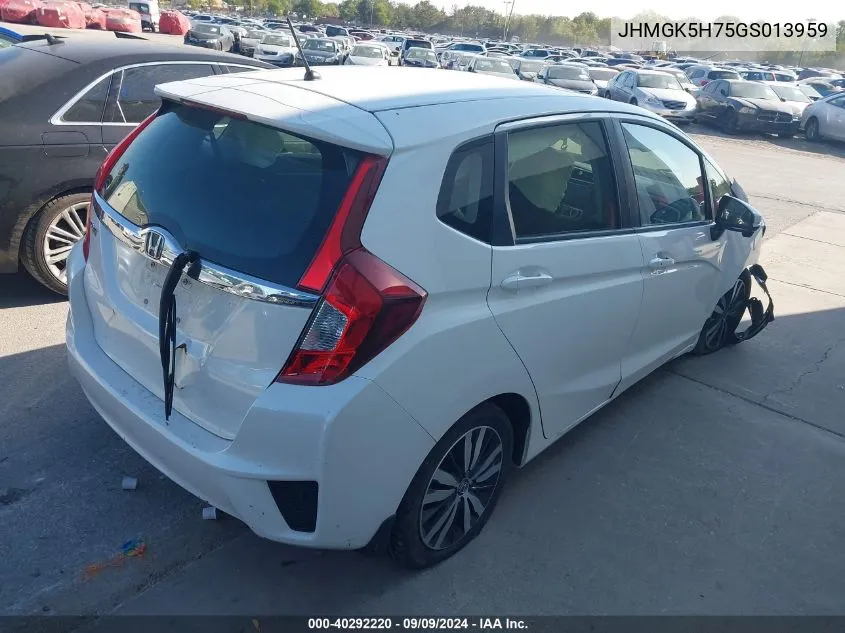 2016 Honda Fit Ex VIN: JHMGK5H75GS013959 Lot: 40292220