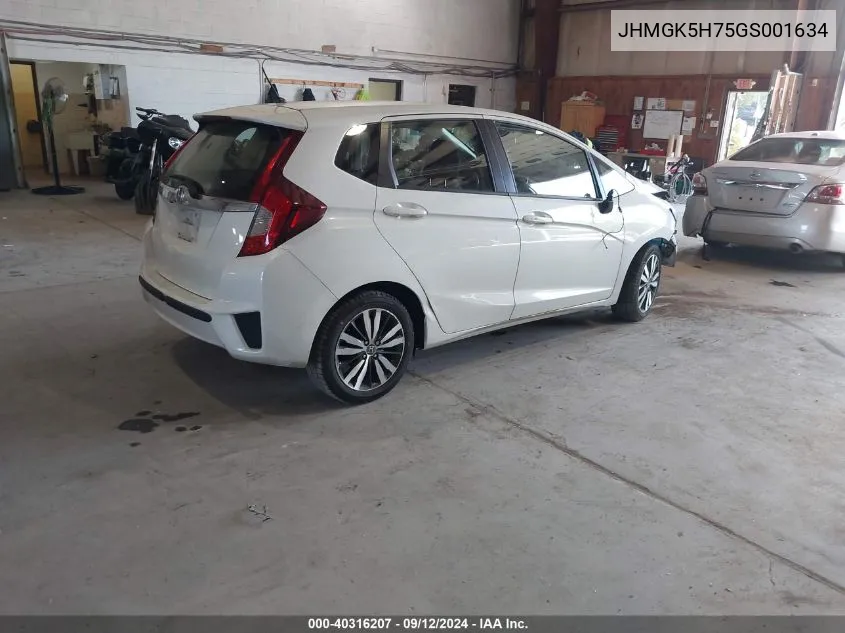 JHMGK5H75GS001634 2016 Honda Fit Ex