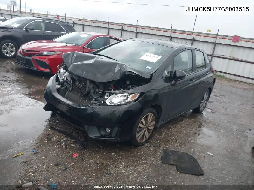 2016 Honda Fit Ex VIN: JHMGK5H77GS003515 Lot: 40317926