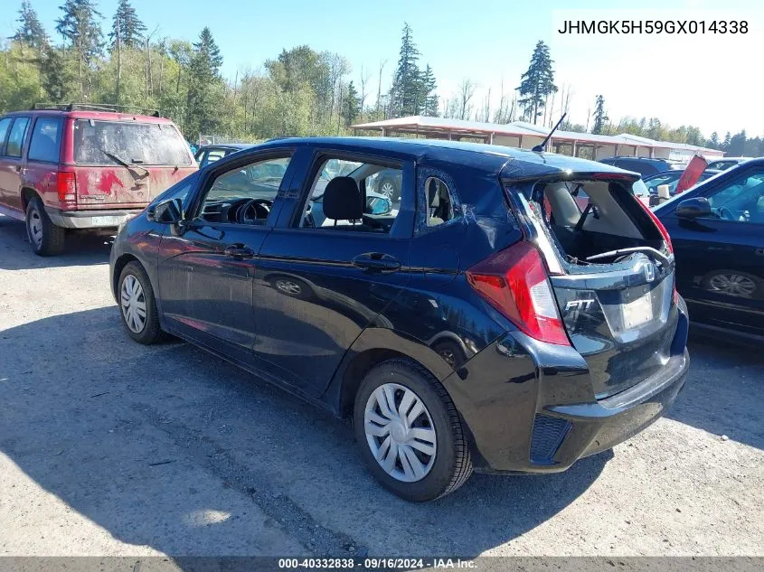 2016 Honda Fit Lx VIN: JHMGK5H59GX014338 Lot: 40332838