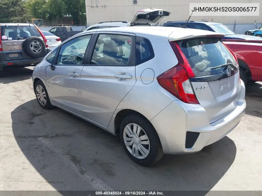 JHMGK5H52GS006577 2016 Honda Fit Lx