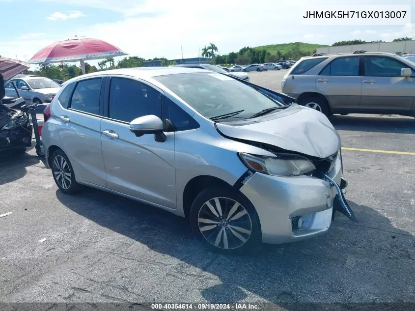 2016 Honda Fit Ex VIN: JHMGK5H71GX013007 Lot: 40354614