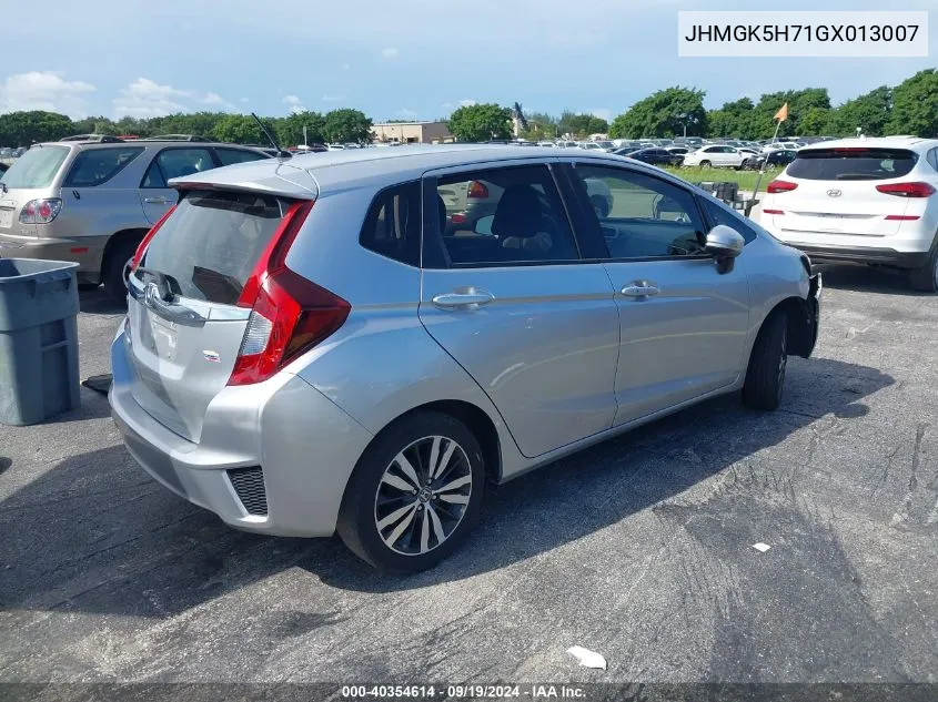 2016 Honda Fit Ex VIN: JHMGK5H71GX013007 Lot: 40354614