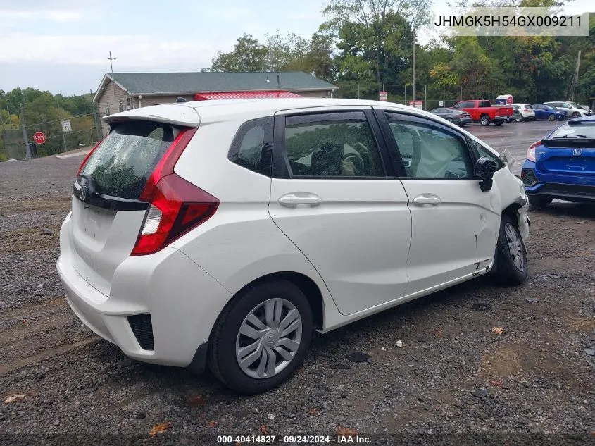 2016 Honda Fit Lx VIN: JHMGK5H54GX009211 Lot: 40414827