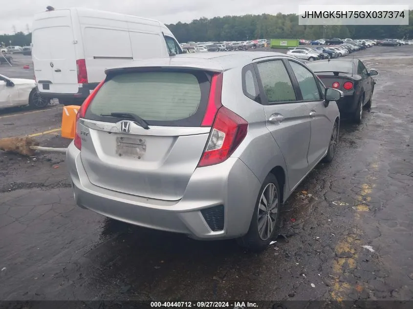 2016 Honda Fit Ex VIN: JHMGK5H75GX037374 Lot: 40440712