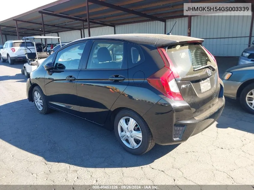 2016 Honda Fit Lx VIN: JHMGK5H54GS003339 Lot: 40453326